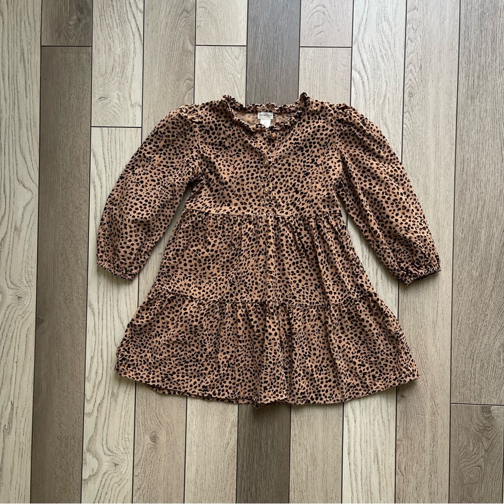 Crewcuts Leopard corduroy Kids Dress